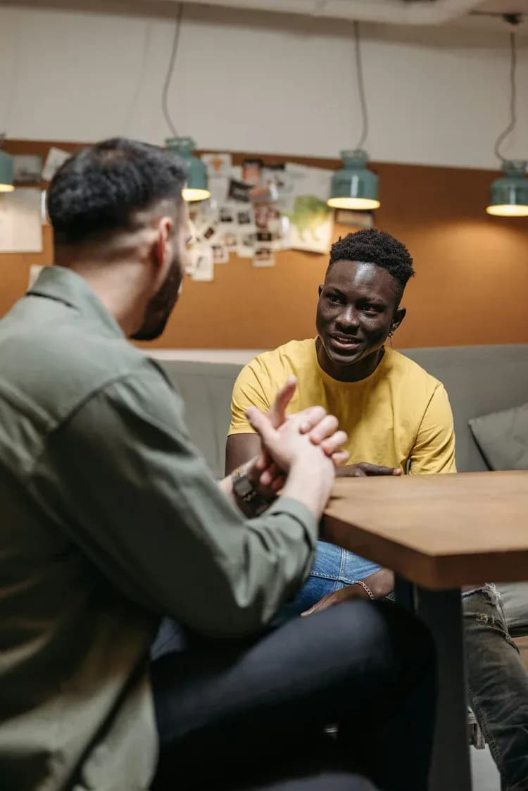 Student meeting a Preparation for Life counsellor