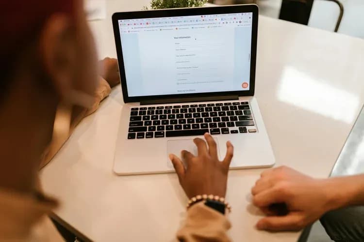 Student preparing visa documents