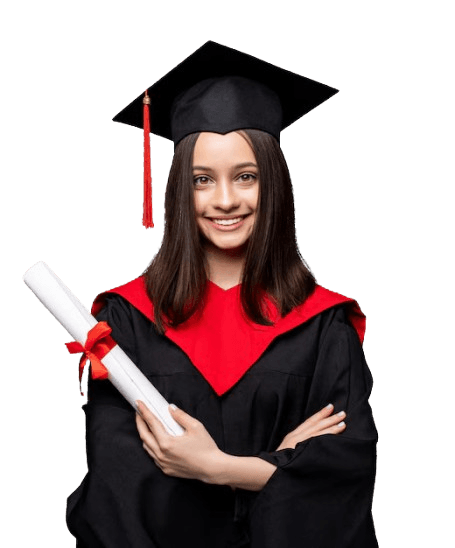 Student with study materials